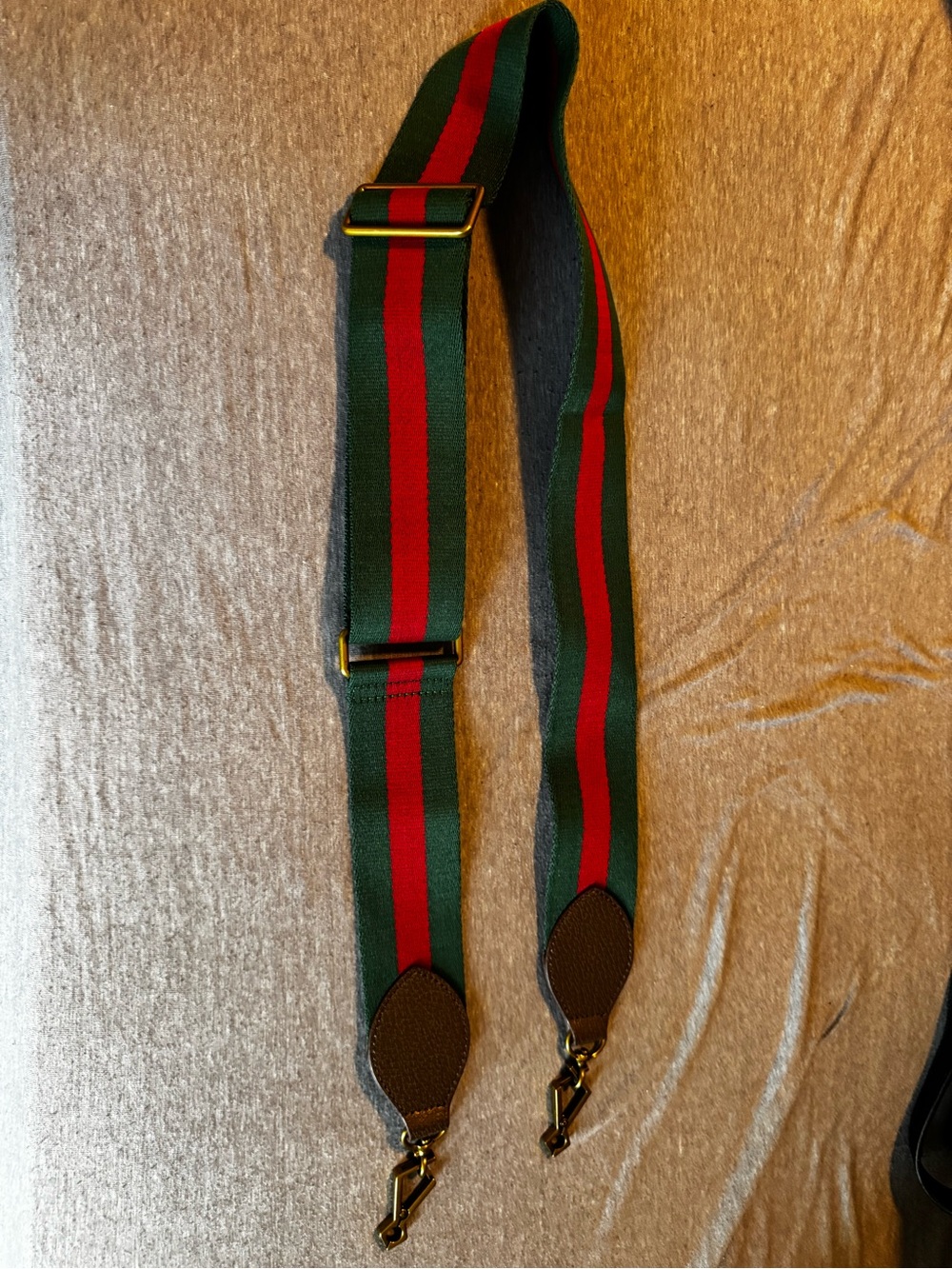 Adjustable Green and Red Stripe Shoulder Strap for bags new. Never used.